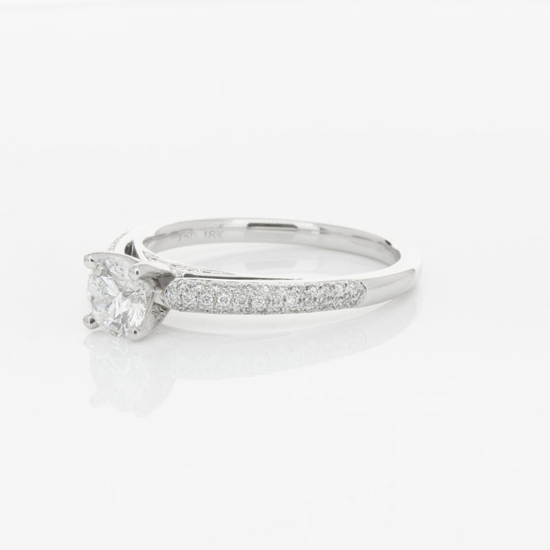 18ct White Gold .50ct Diamond Ring-Ring-Walker & Hall
