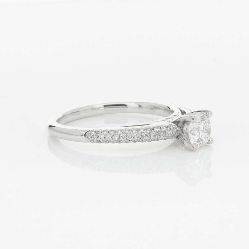 18ct White Gold .50ct Diamond Ring-Ring-Walker & Hall
