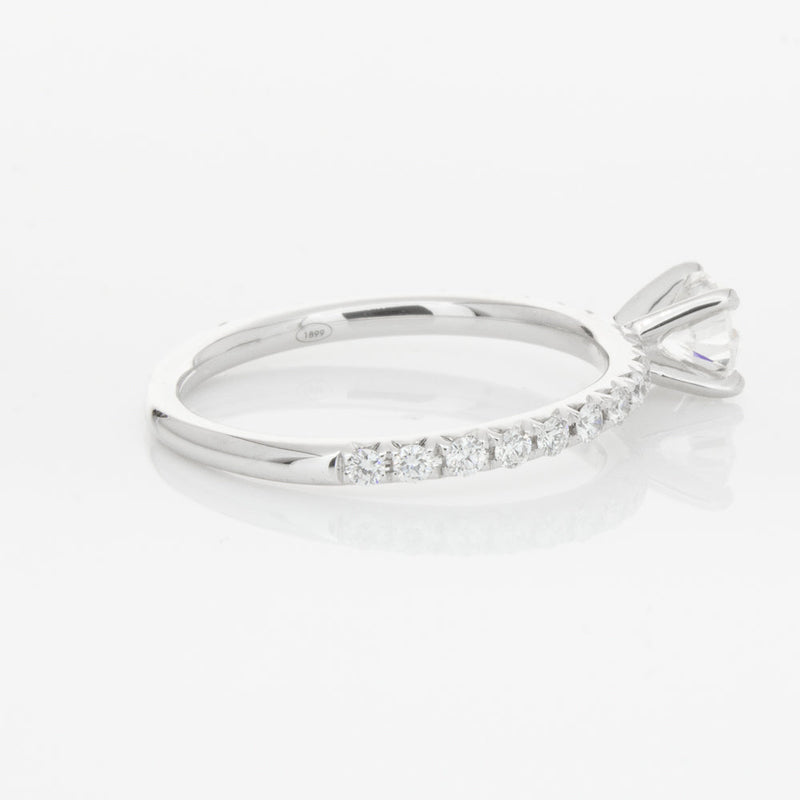 18ct White Gold .50ct Diamond Comet Ring-Ring-Walker & Hall