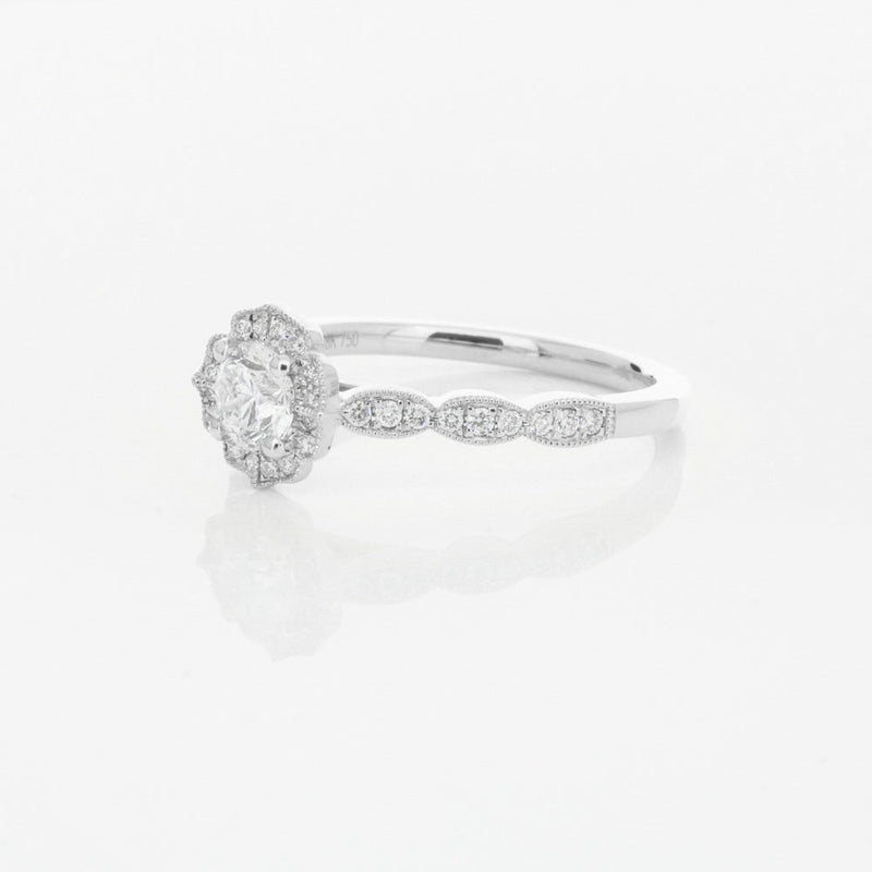 18ct White Gold .47ct Diamond Paramount Ring-Ring-Walker & Hall
