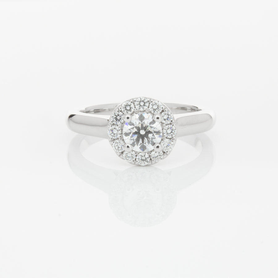 18ct White Gold .51ct Diamond Eclipse Ring-Ring-Walker & Hall