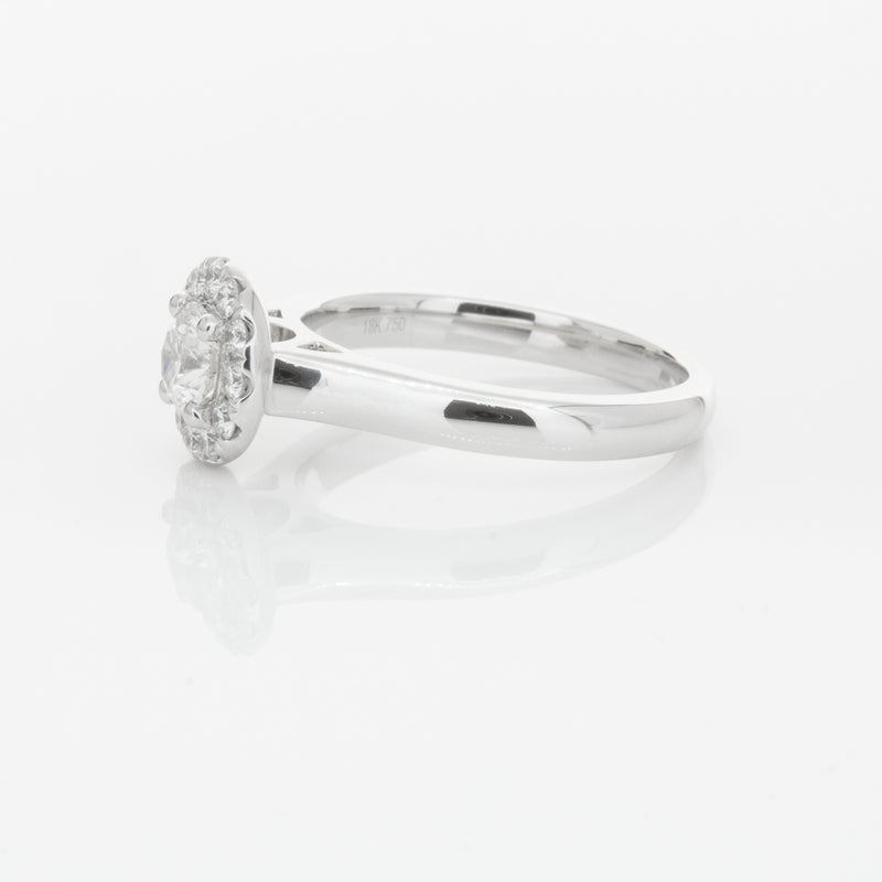 18ct White Gold .51ct Diamond Eclipse Ring-Ring-Walker & Hall