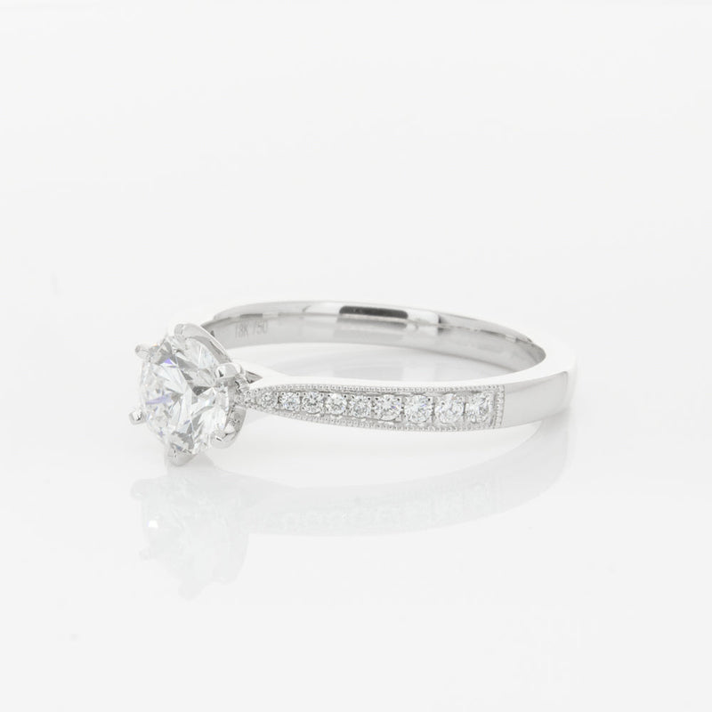 18ct White Gold .70ct Diamond Zenith Ring-Ring-Walker & Hall