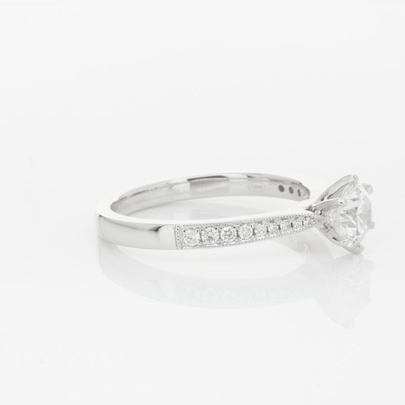 18ct White Gold .70ct Diamond Zenith Ring-Ring-Walker & Hall