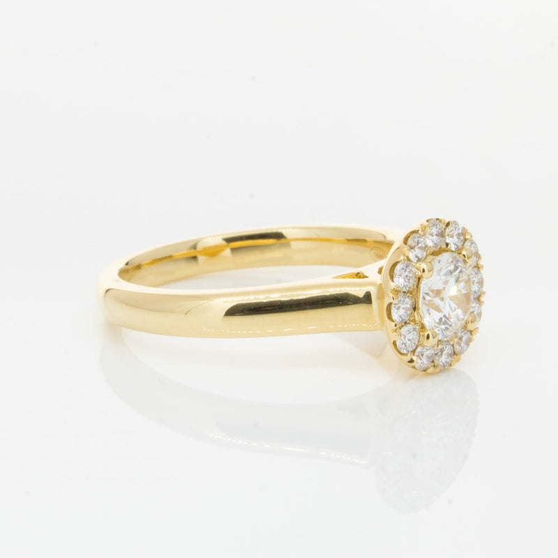 18ct Yellow Gold .50ct Diamond Eclipse Ring-Ring-Walker & Hall