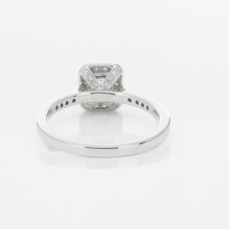 18ct White Gold .40ct Emerald Cut Diamond Aria Ring-Ring-Walker & Hall