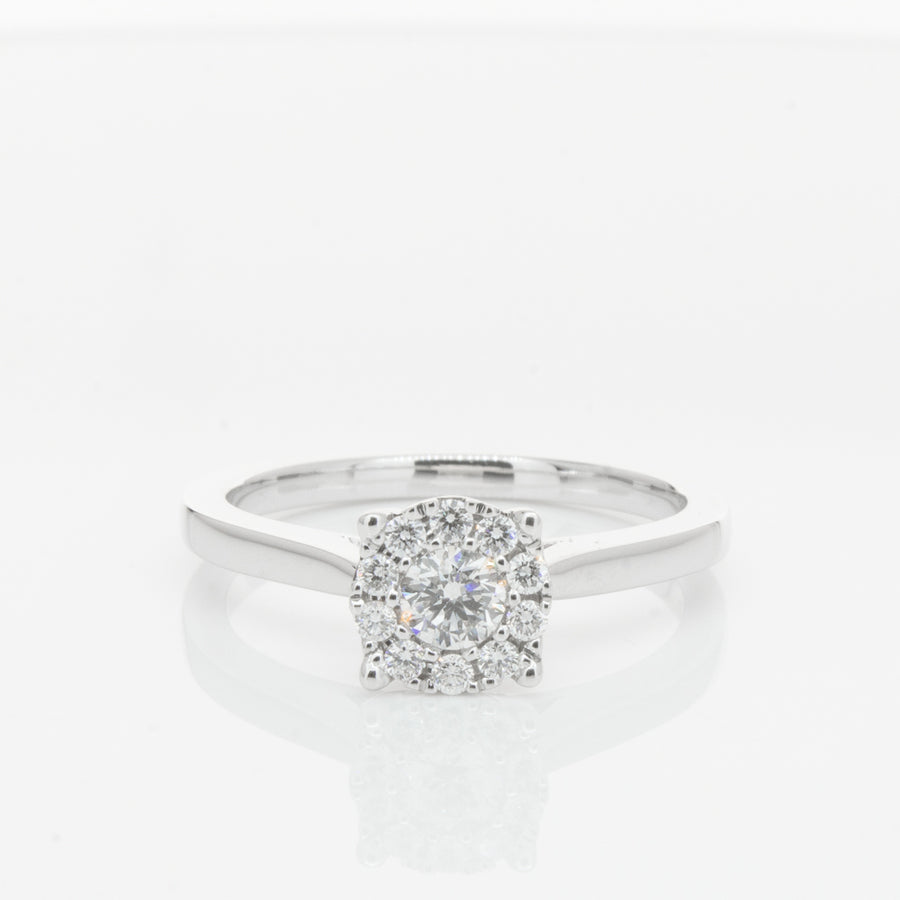 18ct White Gold Diamond Constance Ring-Ring-Walker & Hall