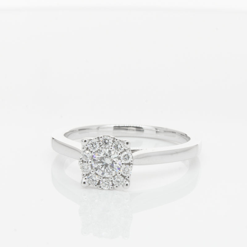 18ct White Gold Diamond Constance Ring-Ring-Walker & Hall