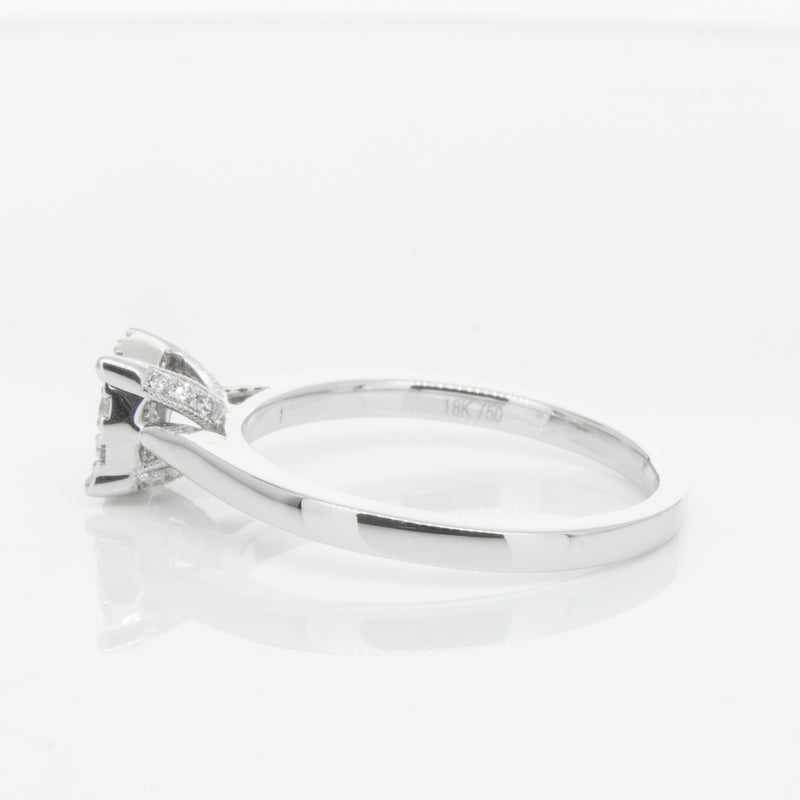 18ct White Gold Diamond Constance Ring-Ring-Walker & Hall