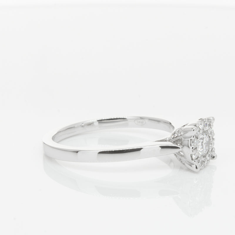18ct White Gold Diamond Constance Ring-Ring-Walker & Hall