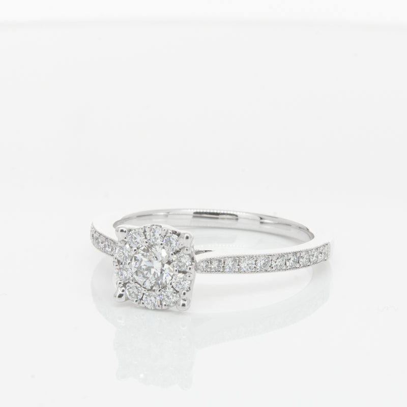 18ct White Gold Diamond Galaxis Ring-Ring-Walker & Hall