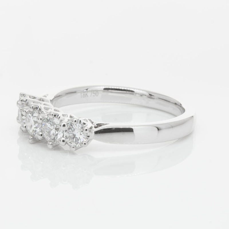 18ct White Gold Diamond Monarch Ring-Ring-Walker & Hall