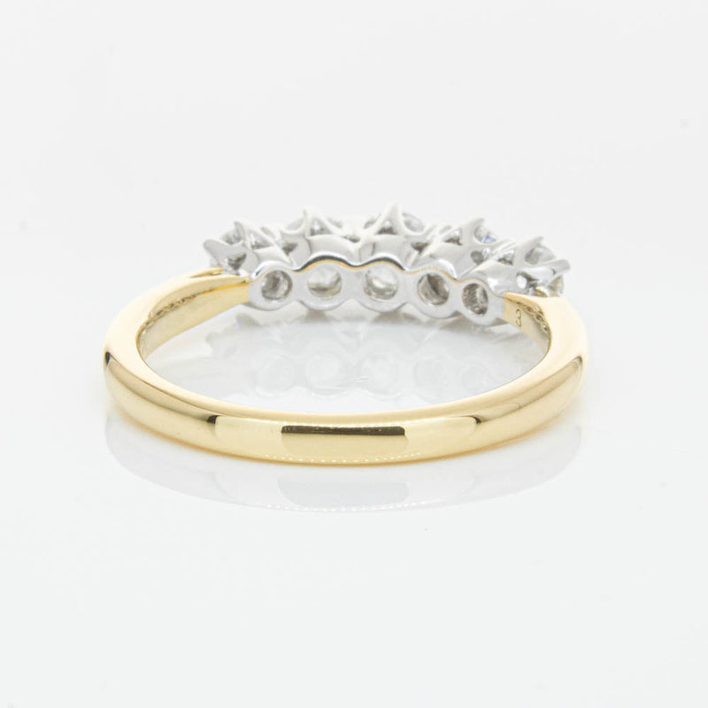 18ct Yellow Gold .80ct Diamond Pentagon Ring-Ring-Walker & Hall
