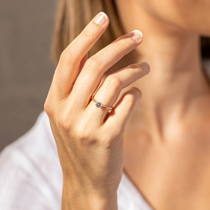 18ct Rose Gold .50ct Diamond Nova Ring-Ring-Walker & Hall