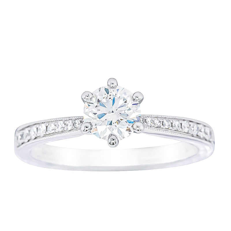 18ct White Gold .70ct Diamond Zenith Ring-Ring-Walker & Hall