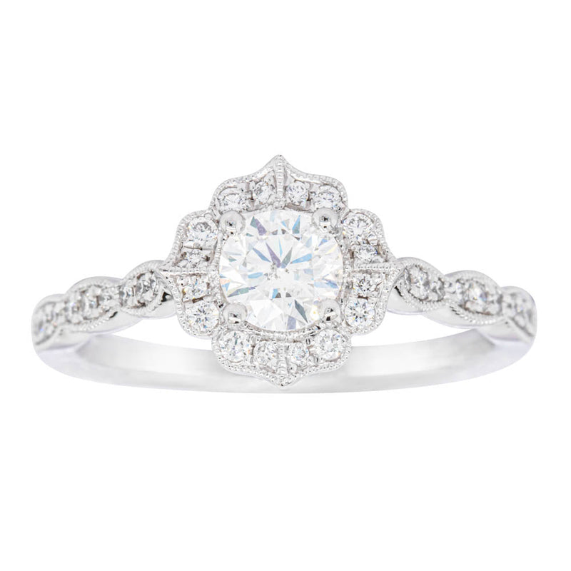 18ct White Gold .47ct Diamond Paramount Ring-Ring-Walker & Hall