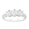 18ct White Gold 1.24ct Diamond Trilogy Ring-Ring-Walker & Hall