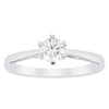 14ct White Gold .40ct Diamond Lunette Ring-Ring-Walker & Hall