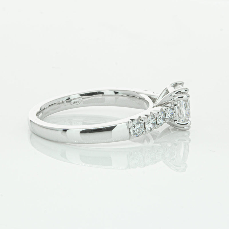 18ct White Gold 1.29ct Cushion Cut Diamond Phoenix Ring-Ring-Walker & Hall