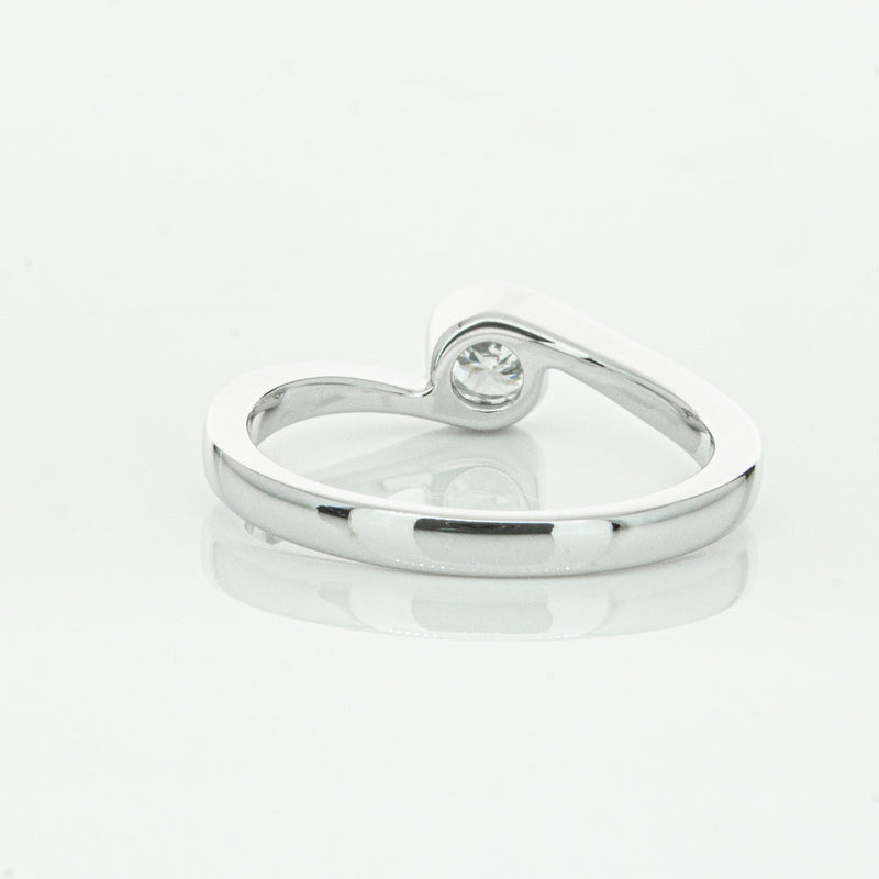 18ct White Gold .30ct Diamond Embrace Ring-Ring-Walker & Hall