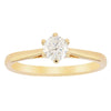 14ct Yellow Gold .40ct Diamond Lunette Ring-Ring-Walker & Hall