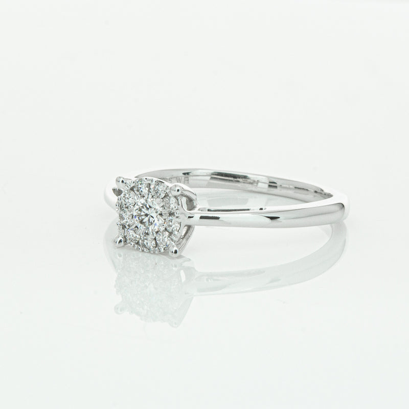 14ct White Gold Diamond Coronet Ring-Ring-Walker & Hall