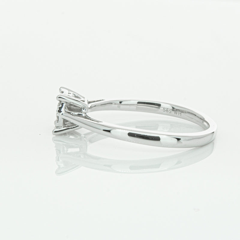 14ct White Gold Diamond Coronet Ring-Ring-Walker & Hall