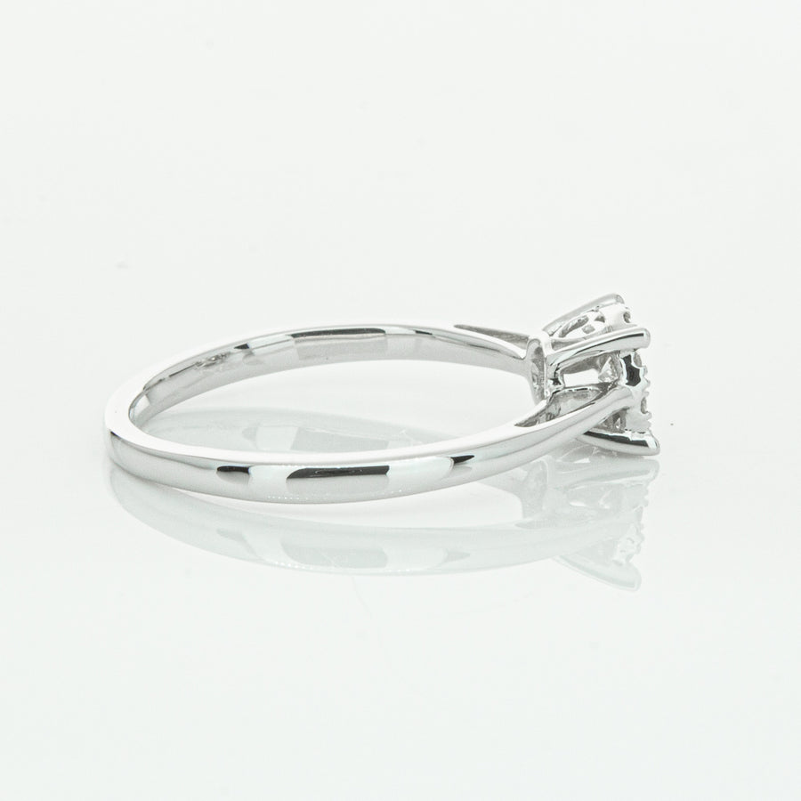 14ct White Gold Diamond Coronet Ring-Ring-Walker & Hall