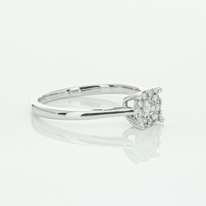 14ct White Gold Diamond Coronet Ring-Ring-Walker & Hall