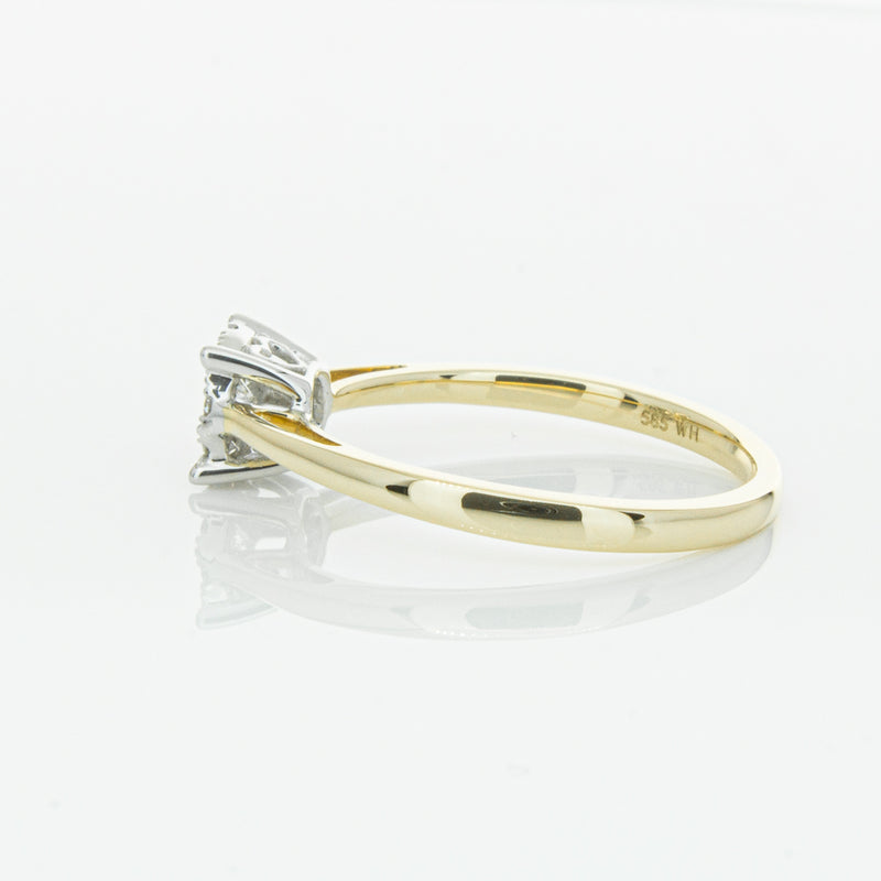 14ct Yellow Gold Diamond Coronet Ring-Ring-Walker & Hall