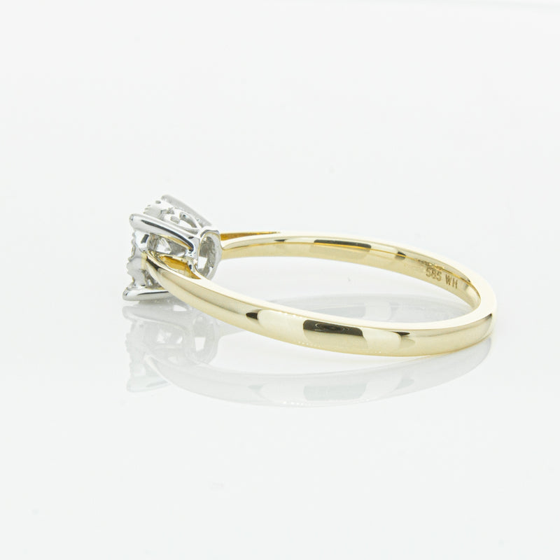 14ct Yellow Gold Diamond Coronet Ring-Ring-Walker & Hall