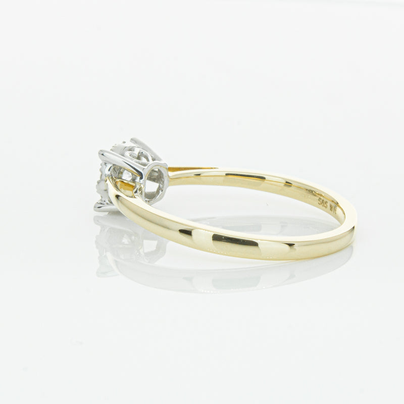 14ct Yellow Gold Diamond Coronet Ring-Ring-Walker & Hall