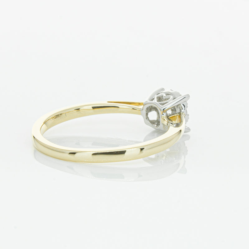 14ct Yellow Gold Diamond Coronet Ring-Ring-Walker & Hall