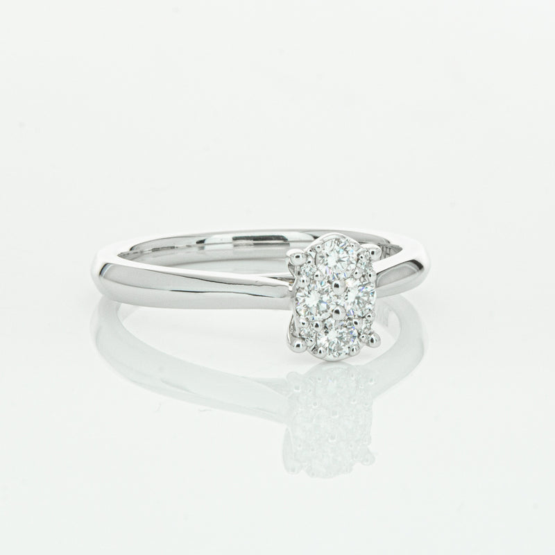 14ct White Gold Diamond Mila Ring-Ring-Walker & Hall