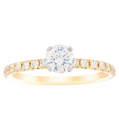 18ct Yellow Gold .52ct Diamond Comet Ring-Ring-Walker & Hall