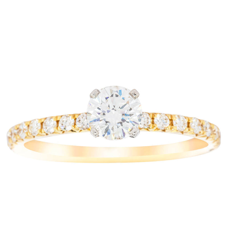 18ct Yellow Gold .52ct Diamond Comet Ring-Ring-Walker & Hall