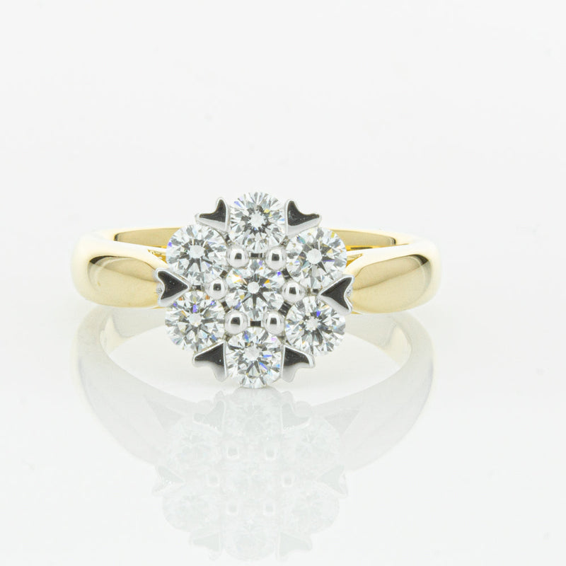 18ct Yellow Gold Diamond Lotus Ring-Ring-Walker & Hall