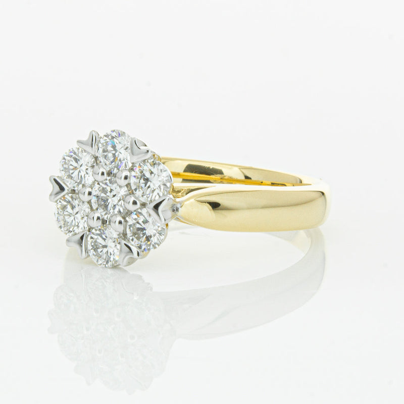 18ct Yellow Gold Diamond Lotus Ring-Ring-Walker & Hall