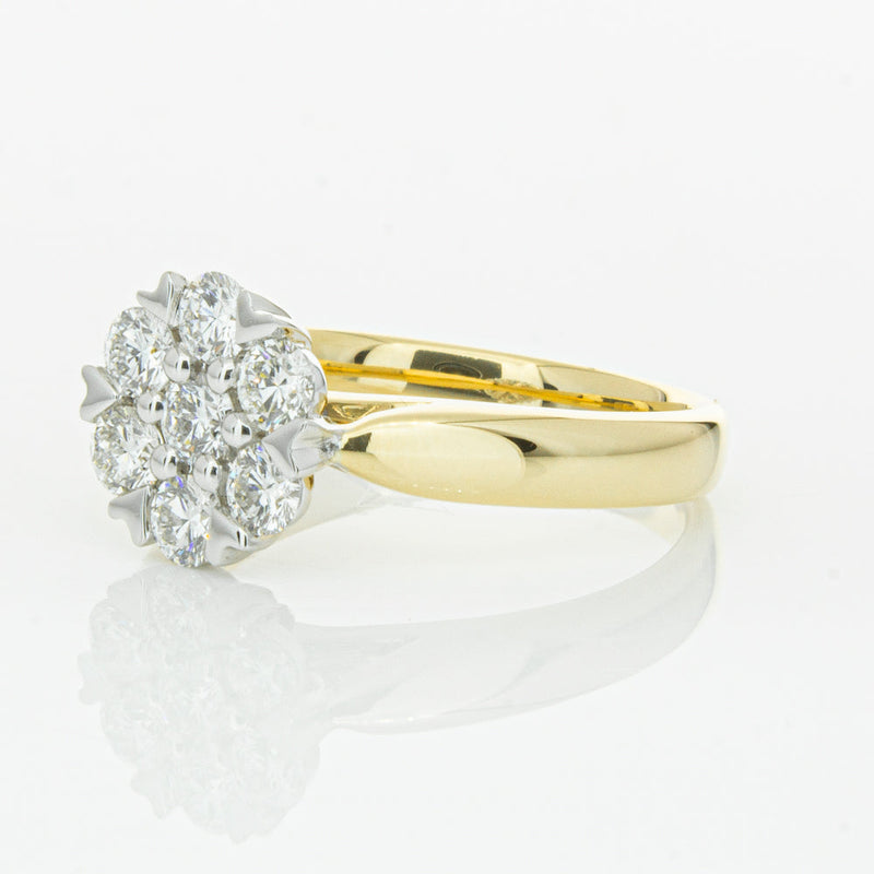 18ct Yellow Gold Diamond Lotus Ring-Ring-Walker & Hall
