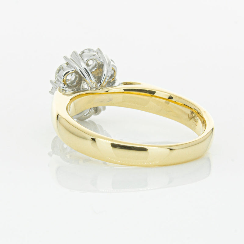 18ct Yellow Gold Diamond Lotus Ring-Ring-Walker & Hall