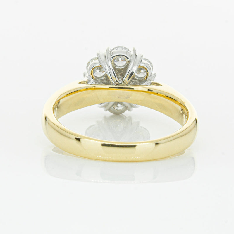 18ct Yellow Gold Diamond Lotus Ring-Ring-Walker & Hall