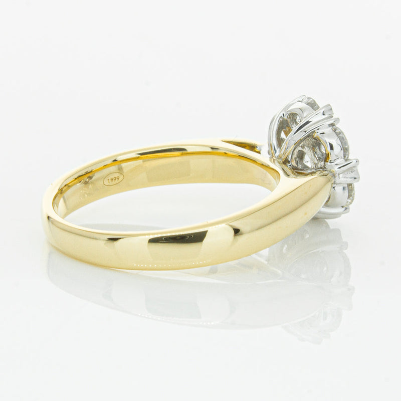 18ct Yellow Gold Diamond Lotus Ring-Ring-Walker & Hall