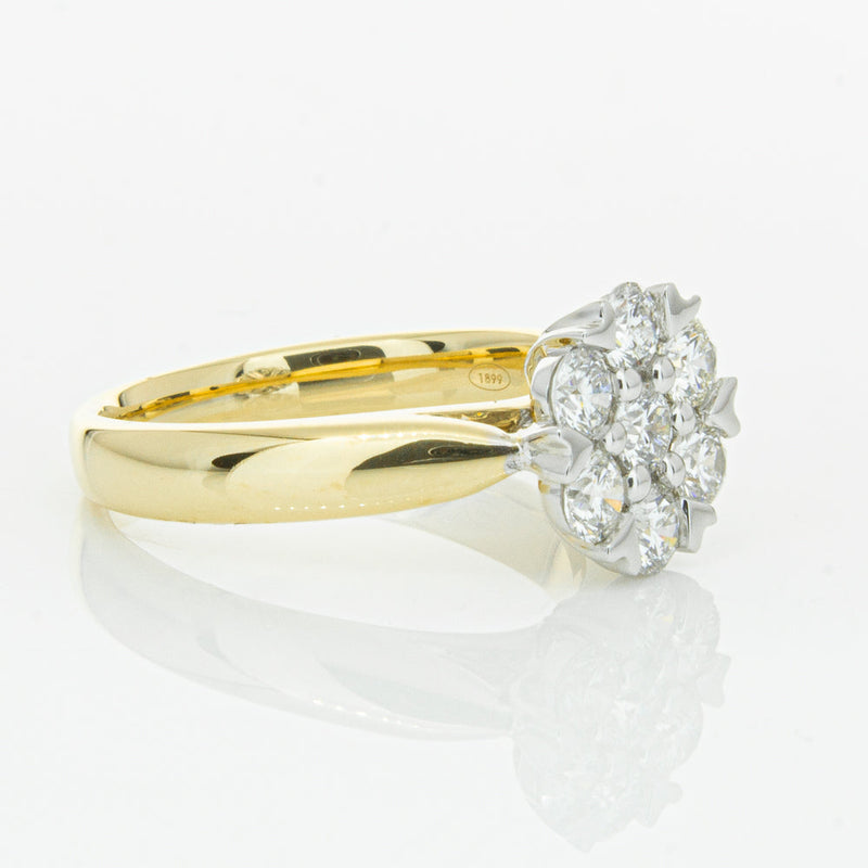 18ct Yellow Gold Diamond Lotus Ring-Ring-Walker & Hall