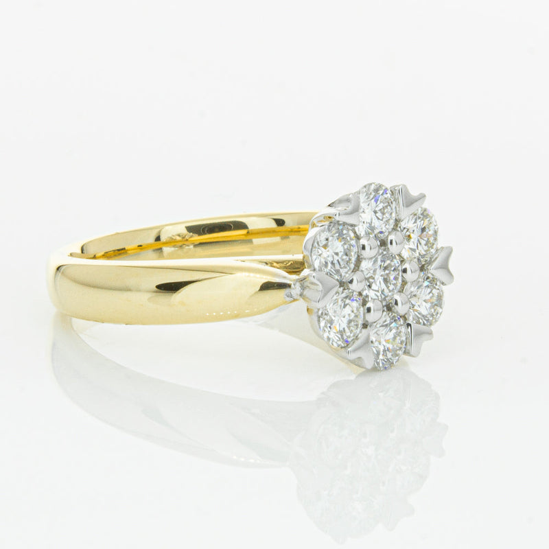 18ct Yellow Gold Diamond Lotus Ring-Ring-Walker & Hall