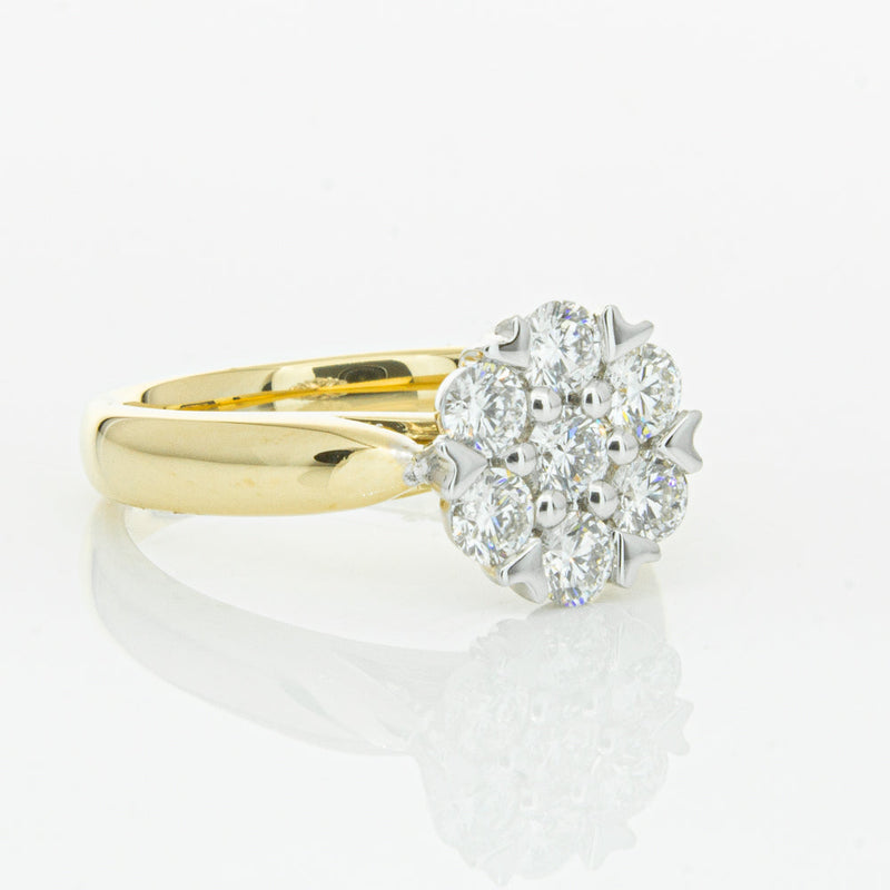 18ct Yellow Gold Diamond Lotus Ring-Ring-Walker & Hall