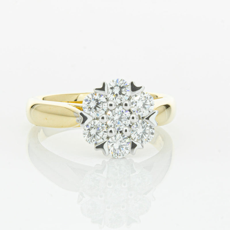 18ct Yellow Gold Diamond Lotus Ring-Ring-Walker & Hall