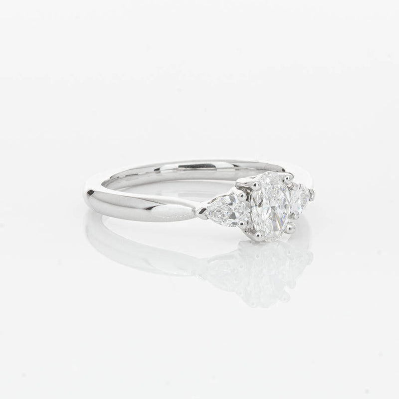 18ct White Gold .40ct Oval Diamond Ayla Ring-Ring-Walker & Hall
