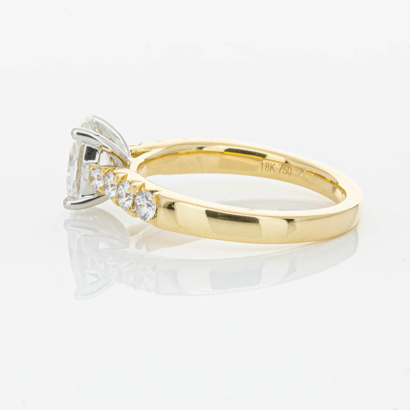 18ct Yellow Gold 1.01ct Oval Cut Diamond Phoenix Ring-Ring-Walker & Hall