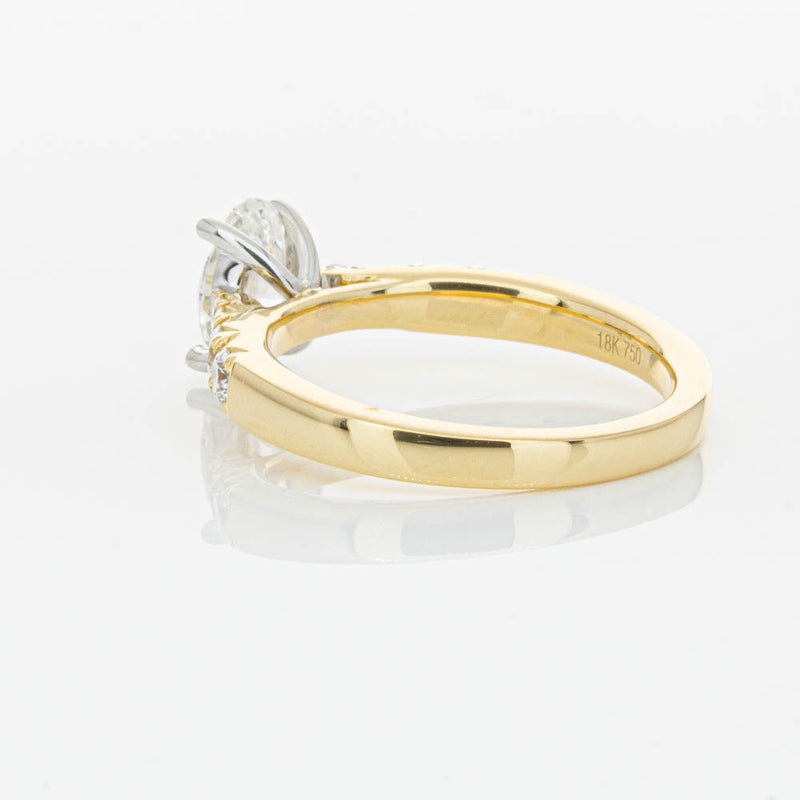 18ct Yellow Gold 1.01ct Oval Cut Diamond Phoenix Ring-Ring-Walker & Hall