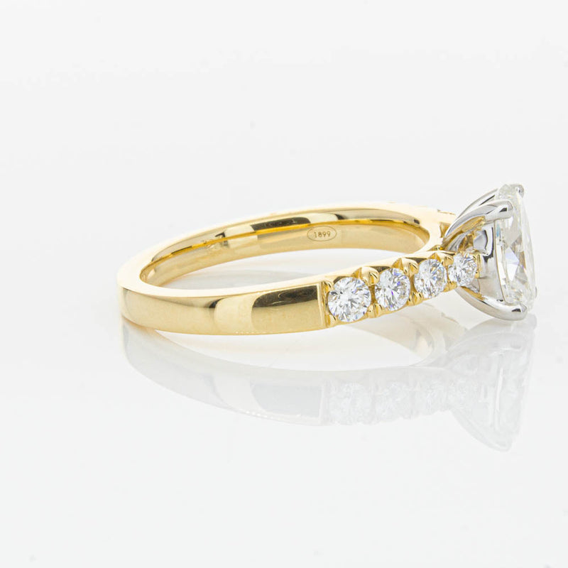 18ct Yellow Gold 1.01ct Oval Cut Diamond Phoenix Ring-Ring-Walker & Hall